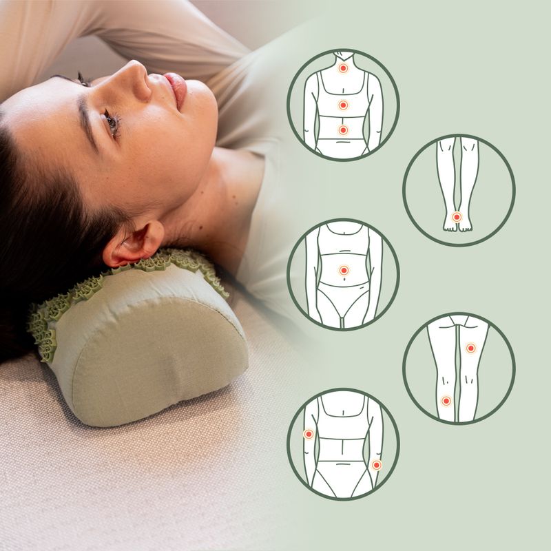 Подложка за акупресура XTREXO с възглавница TXO-B4Z004-GN green 10