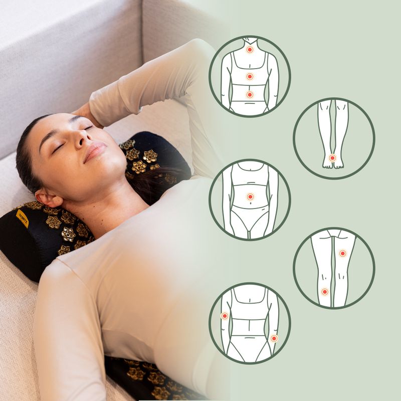 Подложка за акупресура XTREXO с възглавница TXO-B4Z004-BK black 11