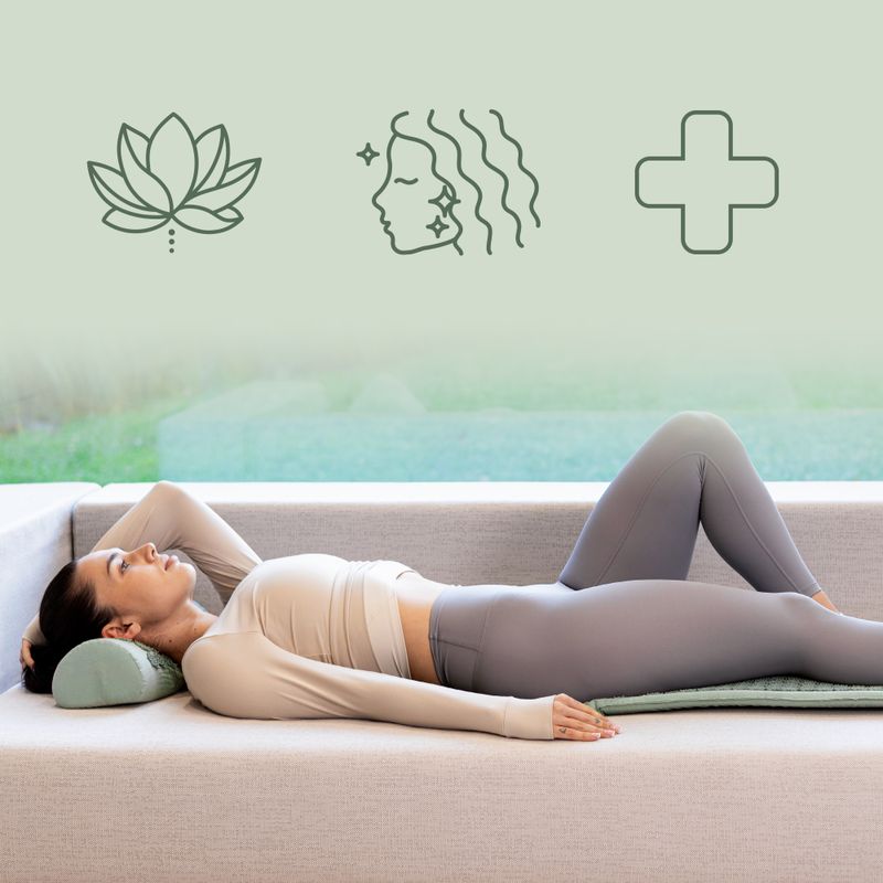 Подложка за акупресура XTREXO голяма с възглавница TXO-B4Z005-GN green 8