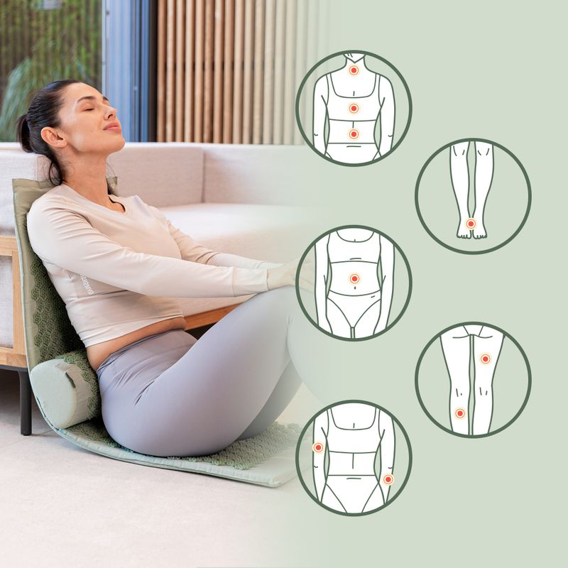 Подложка за акупресура XTREXO голяма с възглавница TXO-B4Z005-GN green 10