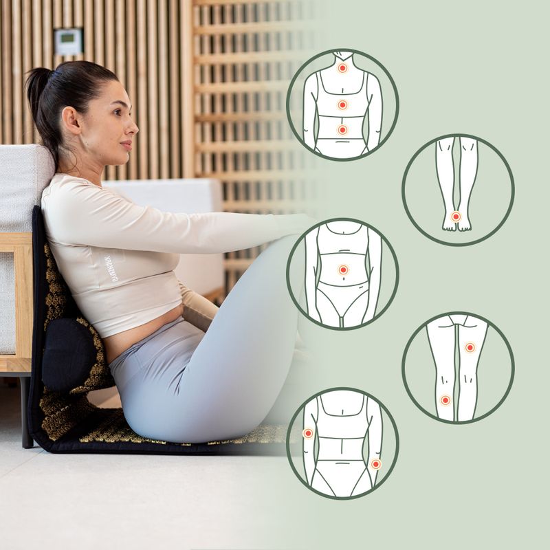 Подложка за акупресура XTREXO голяма с възглавница TXO-B4Z005-BK black 10