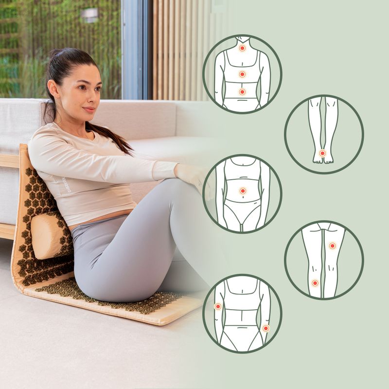 Подложка за акупресура XTREXO голяма с възглавница TXO-B4Z005-BZ brown 10