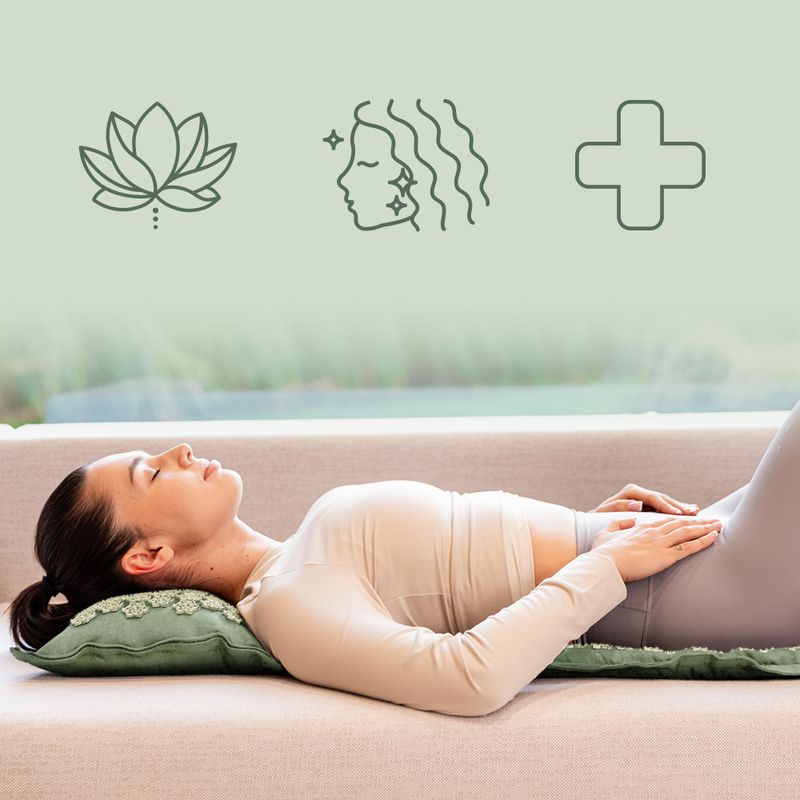 Подложка за акупресура XTREXO ECO с възглавница TXO-B4Z006-GN green 10