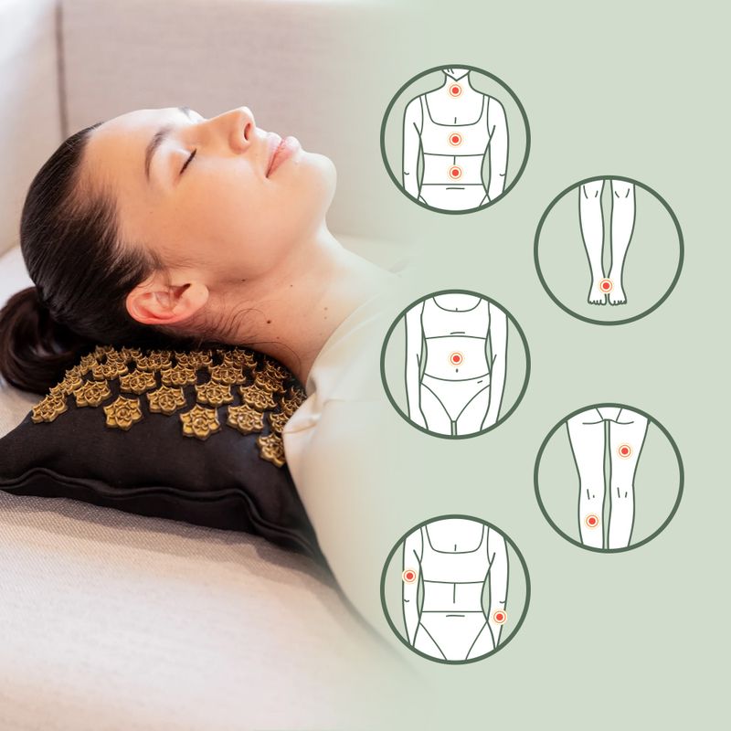 Подложка за акупресура XTREXO ECO с възглавница TXO-B4Z006-BK black 11