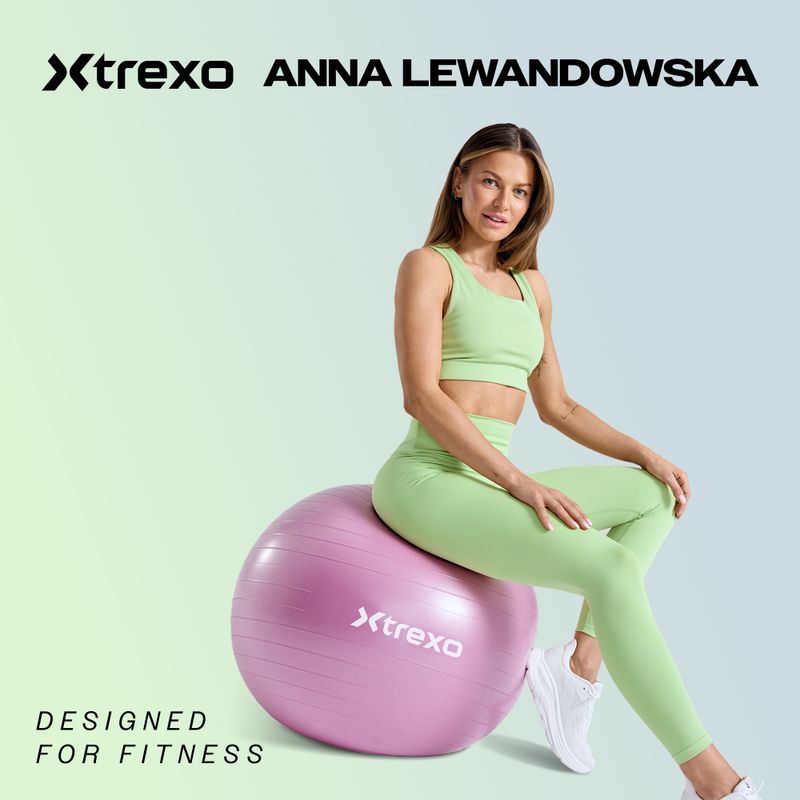 Масажна топка за гимнастика XTREXO TXO-B4Z022-GY 75 cm grey 2