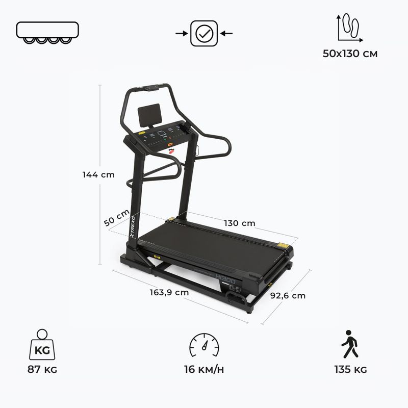 Електрическа пътека за бягане XTREXO HI300 black 5