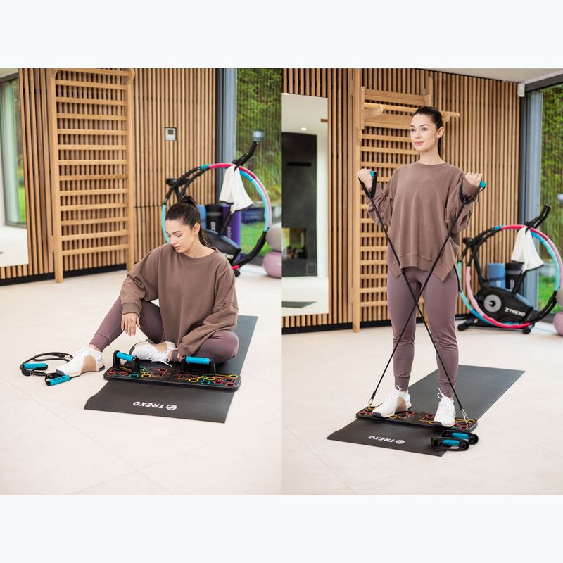 Многофункционална платформа с дръжки и експандер XTREXO сгъваема TXO-B4Z045-BK black 7