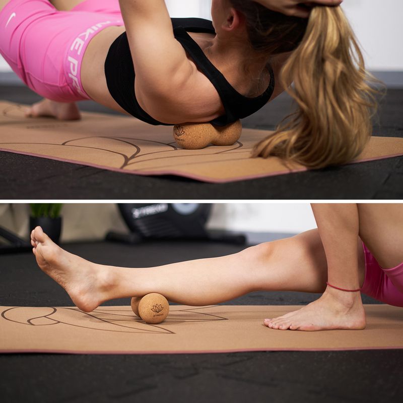 Двойна масажна топка от корк XTREXO TXO-B4Z082-NC natural 3