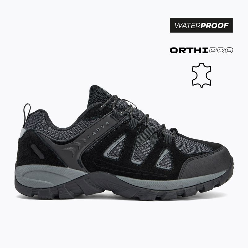 Мъжки туристически обувки KADVA Traver Low WaterProof черен 4