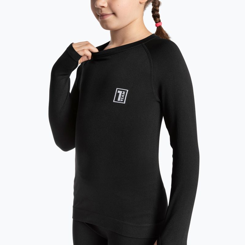 Детски комплект термобельо OneTeam Achill Jr Set черно 12