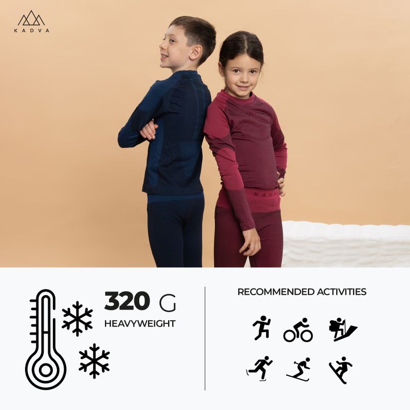 Детски комплект термоактивно бельо KADVA Frosty Jrg Set безшевен розов 2