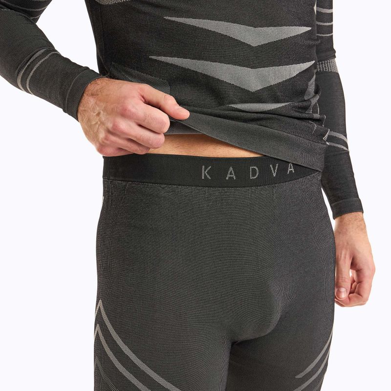 Мъжки комплект термоактивно бельо KADVA Streif Set безшевен черен 8