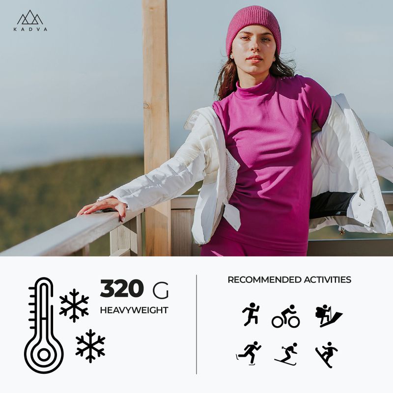 Дамски комплект термоактивно бельо KADVA Glacier W Set безшевен фуксия 10