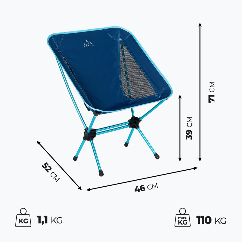 Туристически стол KADVA Sego Low ultralight blue 2