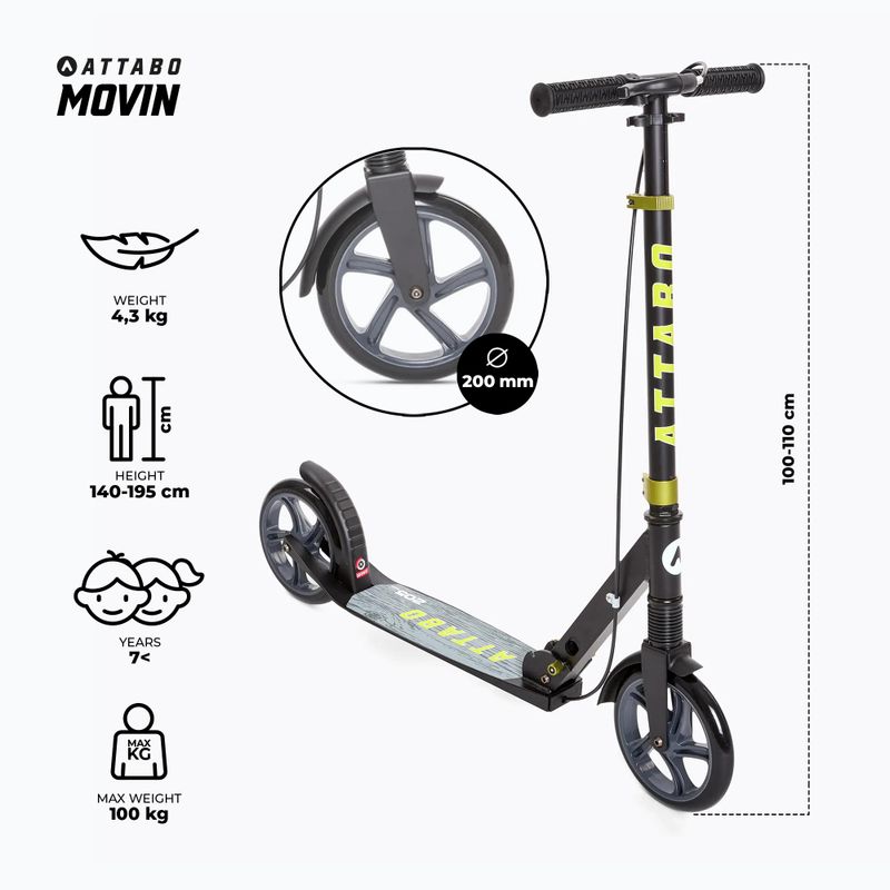 Скутер ATTABO Movin  black 2