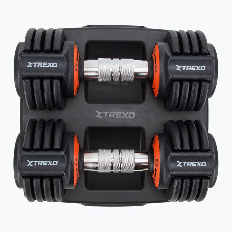 Комплект регулируеми дъмбели XTREXO 2 x 5,75 kg black 3