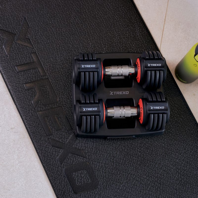 Комплект регулируеми дъмбели TREXO 2 x 5,75 kg black 11
