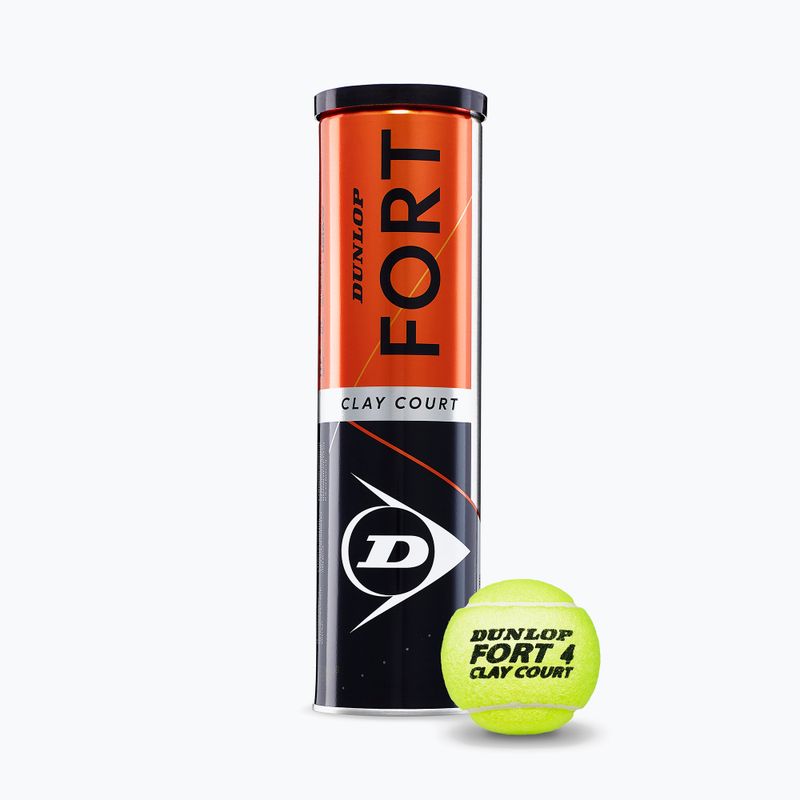 Dunlop Fort Clay Court топки за тенис 4B 18 x 4 бр. жълти 601318 2