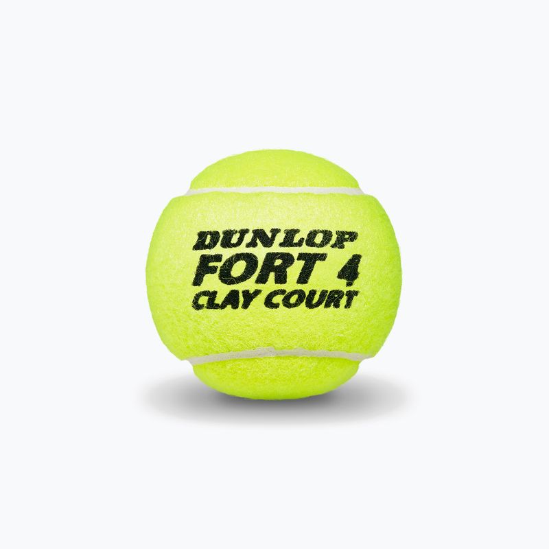 Dunlop Fort Clay Court топки за тенис 4B 18 x 4 бр. жълти 601318 3