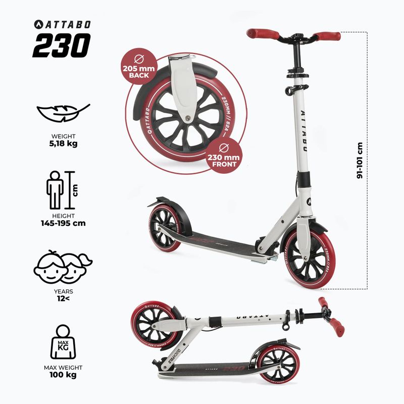ATTABO 230 скутер бял 2