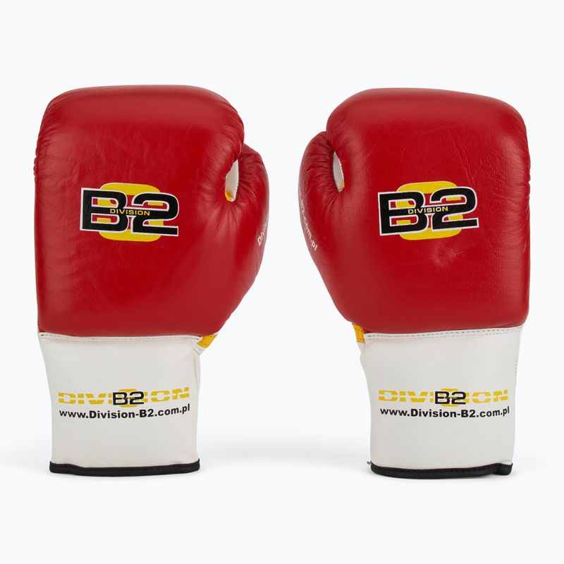 Боксови ръкавици DIVISION B-2 DIV-PFG1500 Pro 3-Layer Foam red/white 2