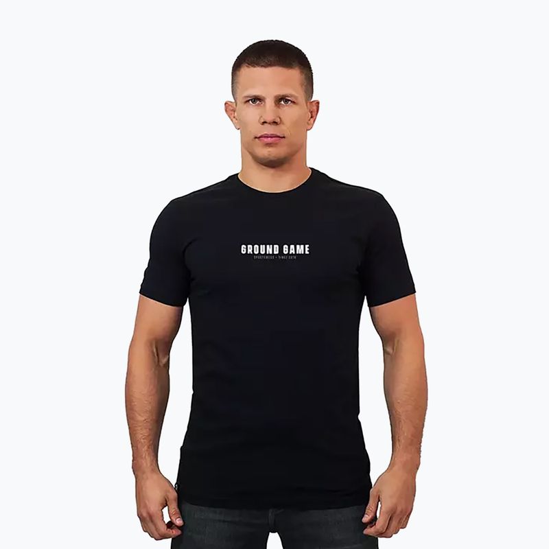 Мъжка тениска Ground Game Minimal Typo черна
