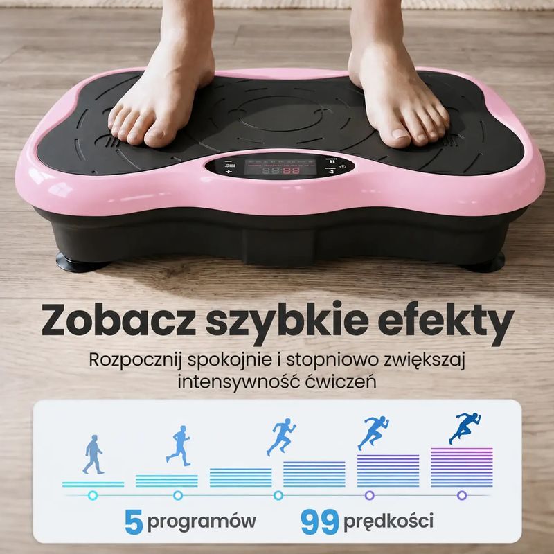 Вибрационна платформа Extralink Moonwalk Spin Move black/pink 10