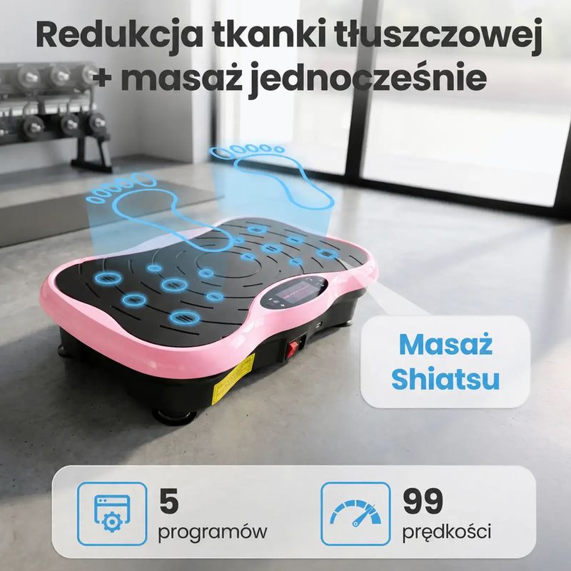 Вибрационна платформа Extralink Moonwalk Spin Move black/pink 16