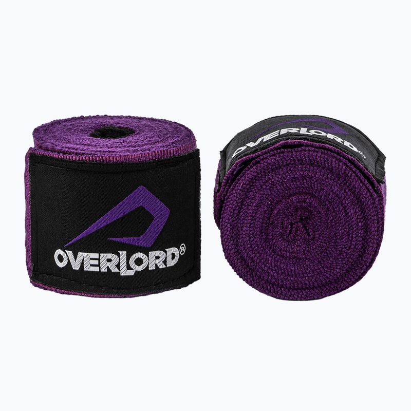Боксови бандажи Overlord еластични 350 cm purple 2