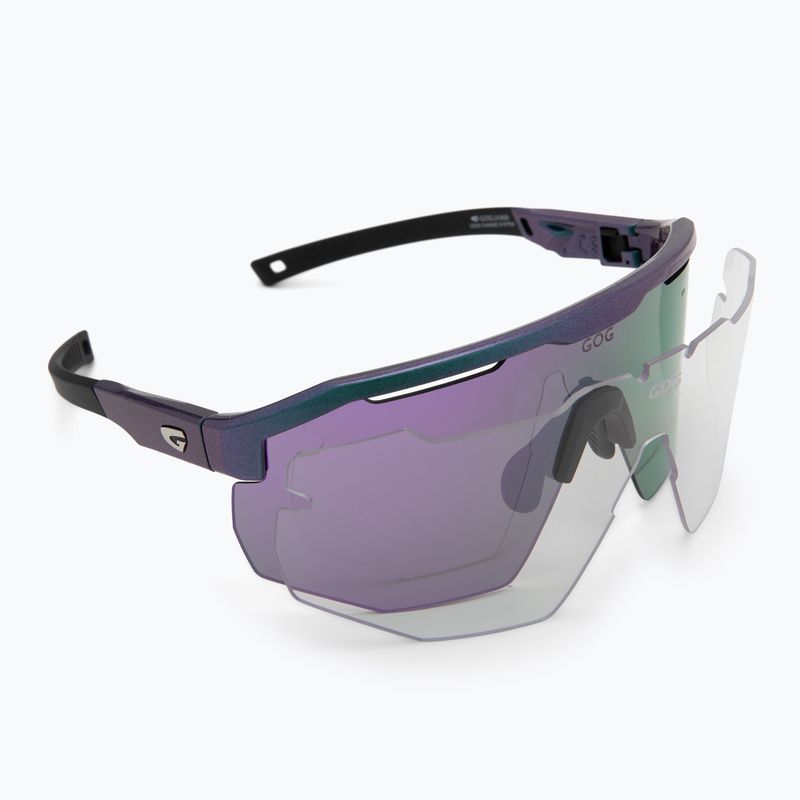 Слънчеви очила GOG Argo metallic purple/green reflex purple