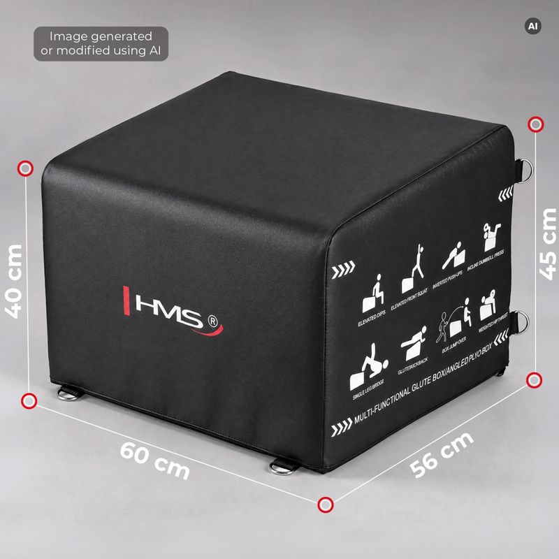 Кутия за упражнения HMS HTB61 Hip Thrust black 6