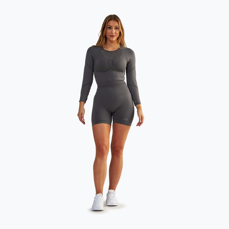 Дамски топ за тренировка BeShaped Power Up! LS grey 2