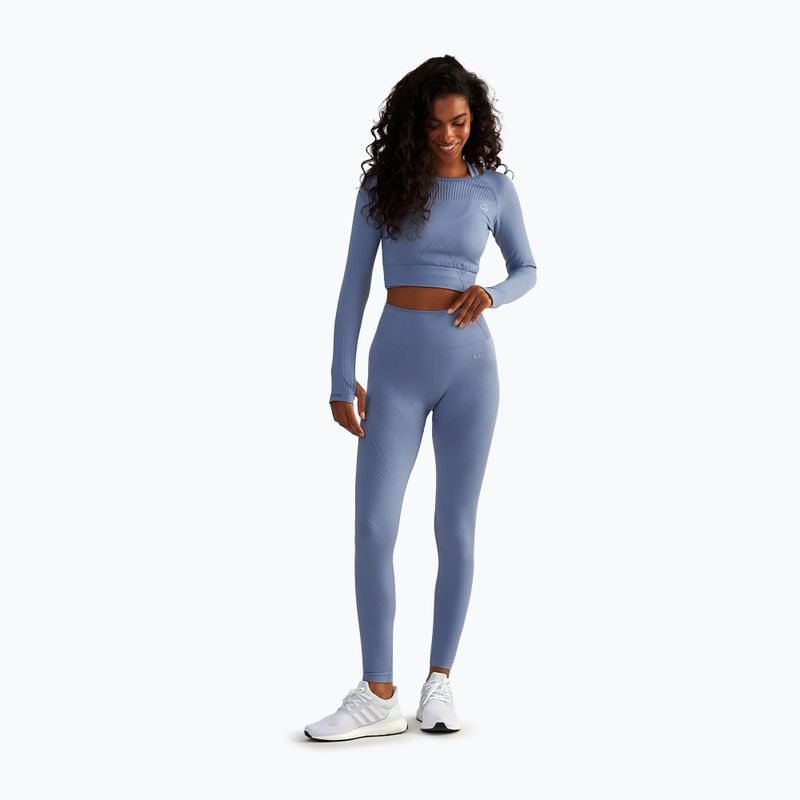 Дамски топ за тренировка BeShaped Femme Force LS light blue 2