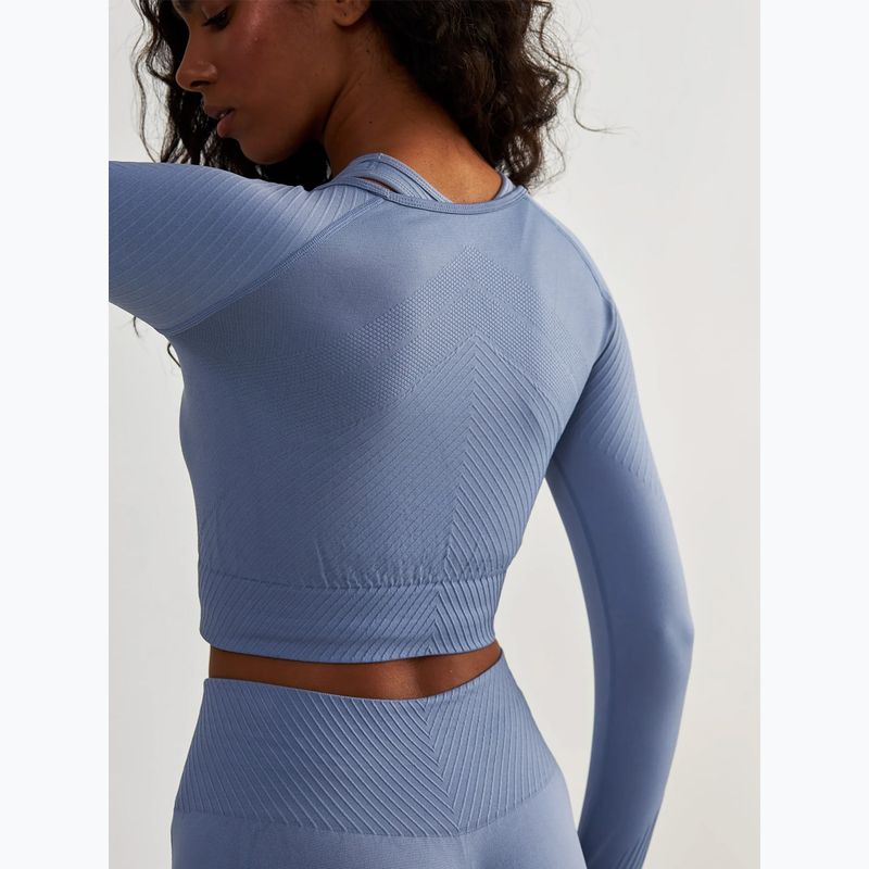 Дамски топ за тренировка BeShaped Femme Force LS light blue 6