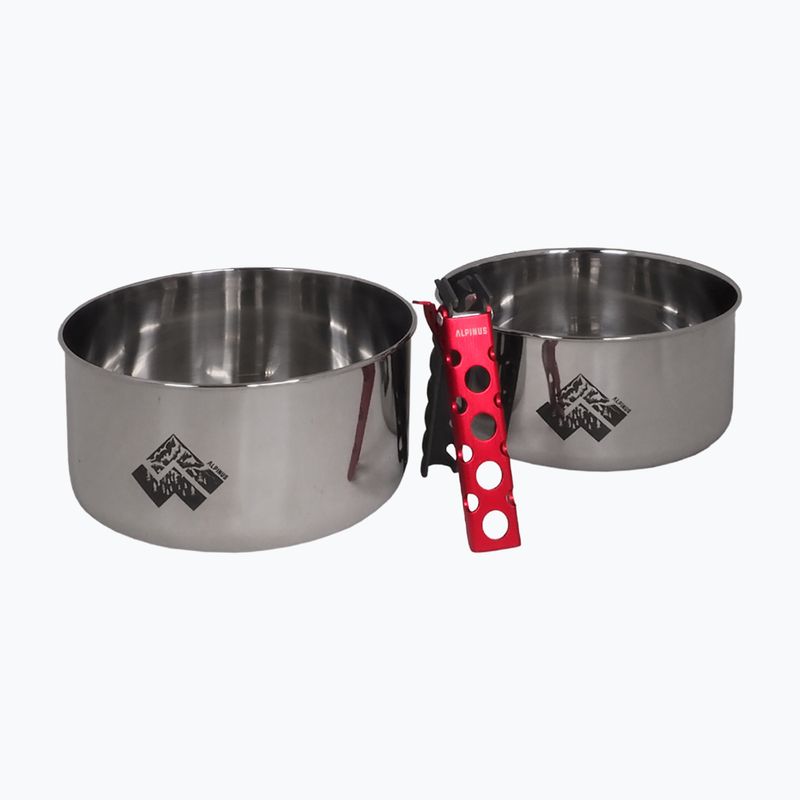 Комплект стоманени съдове за туризъм Alpinus Yucatan от 2 л, 1,5 л и 0,6 л 2