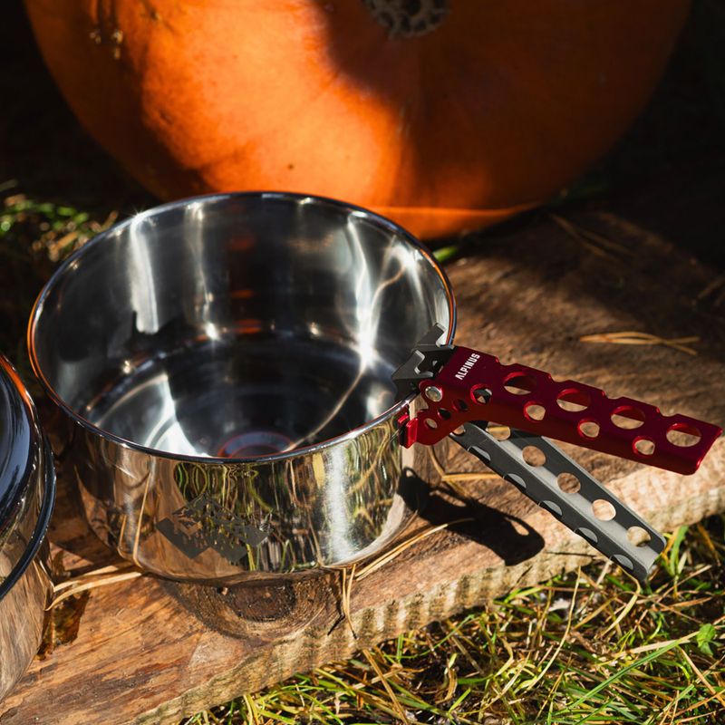 Комплект стоманени съдове за туризъм Alpinus Yucatan от 2 л, 1,5 л и 0,6 л 11