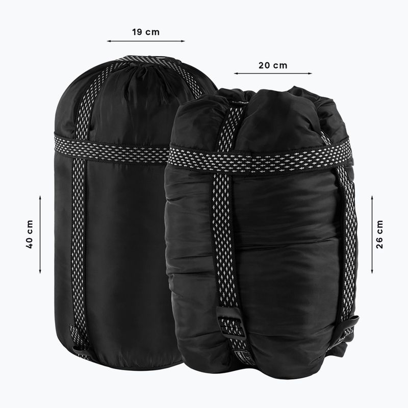 Спален чувал Alpinus Fiber Pro 1300 ляв антрацит 7