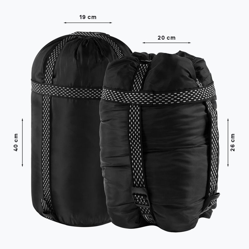 Спален чувал Alpinus Fiber Pro 1300 десен антрацит 7