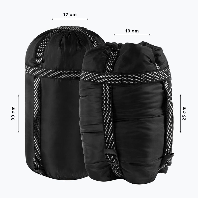 Спален чувал Alpinus Fiber Pro 1100 ляв сив 7