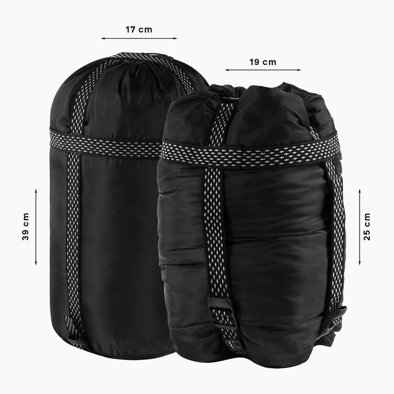 Спален чувал Alpinus Fiber Pro 1100 десен сив 6