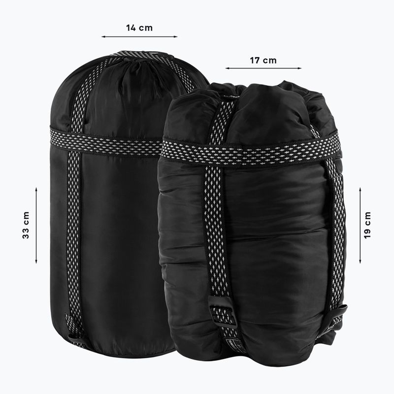 Спален чувал Alpinus Fiber Pro 800 ляв зелен 6