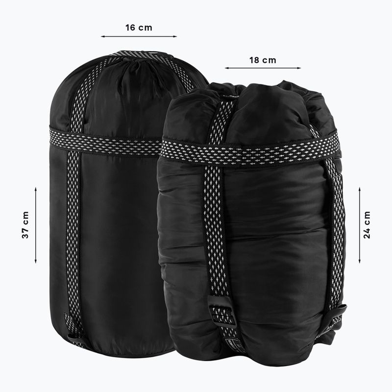 Спален чувал Alpinus Fiber Pro 1100 ляв бордо 8