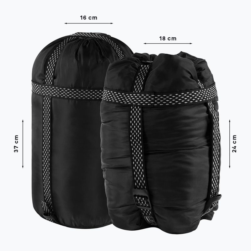 Спален чувал Alpinus Fiber Pro 1100 десен бордо 8