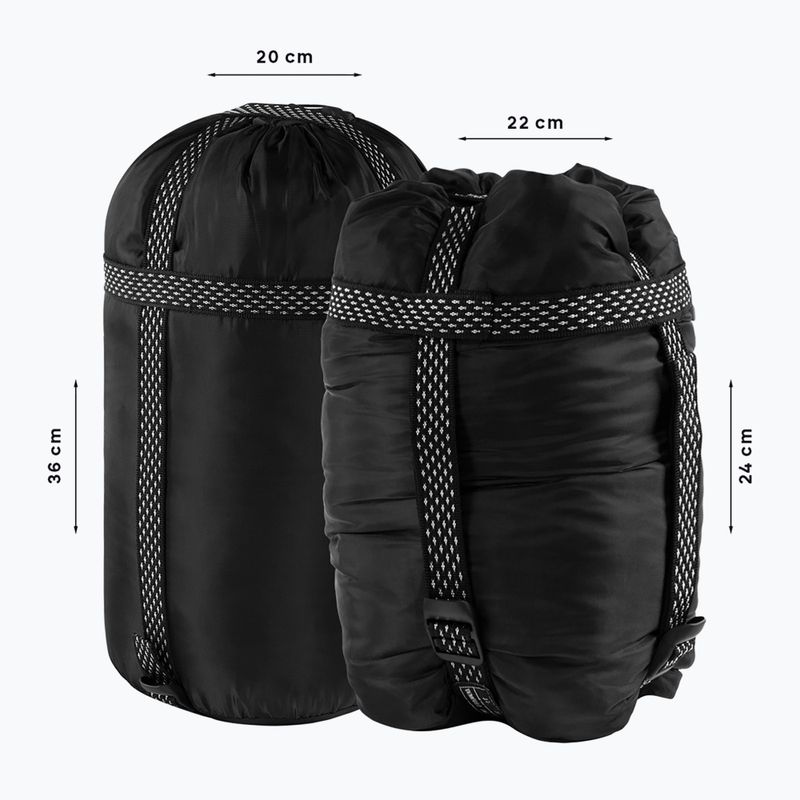 Спален чувал Alpinus Fiber Pro 1300 ляв градински чай 7