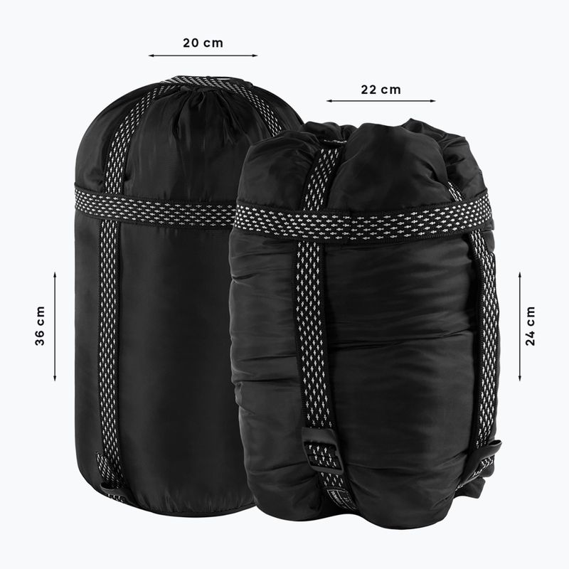Спален чувал Alpinus Fiber Pro 1300 десен градински чай 7