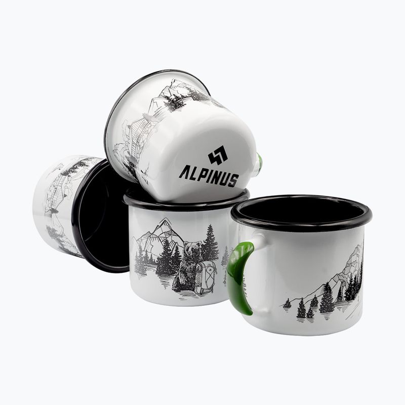 Туристическа чаша Alpinus Enamelled White Bear 2
