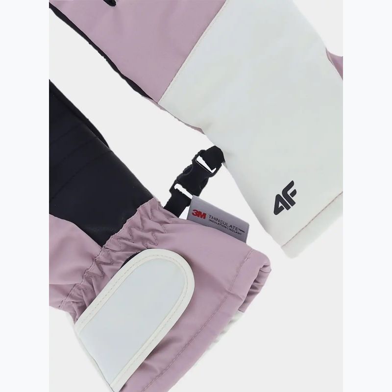 Детски скиорски ръкавици 4F Fnk U189 light pink 2