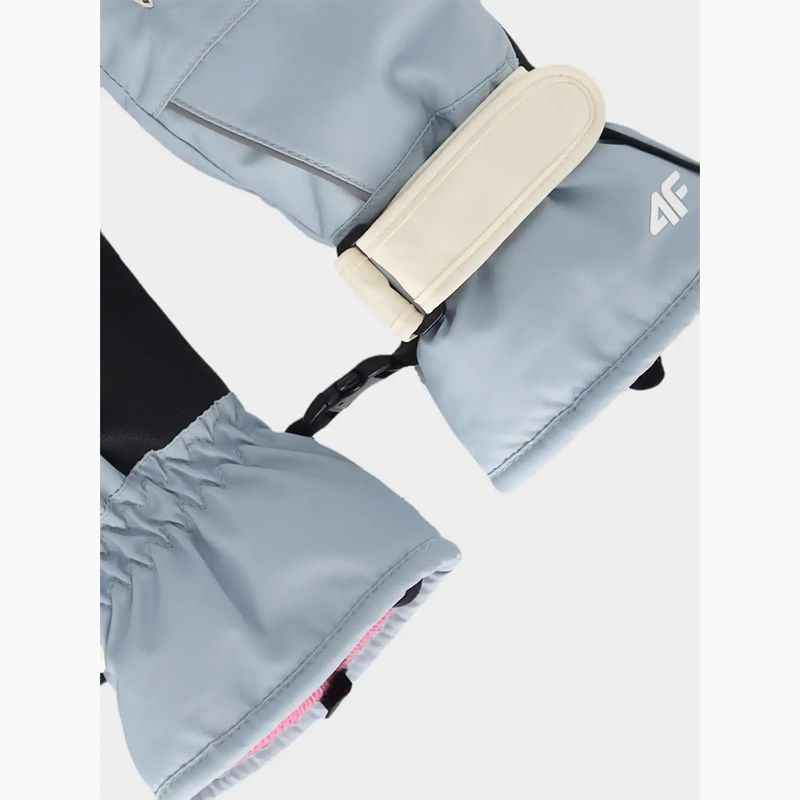 Детски скиорски ръкавици 4F Fnk U200 light blue 2