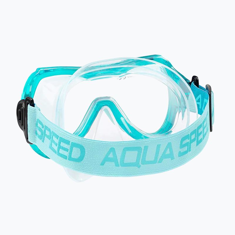 Детски комплект за гмуркане AQUA-SPEED Alize FS + Samos + Mesh turquoise 5