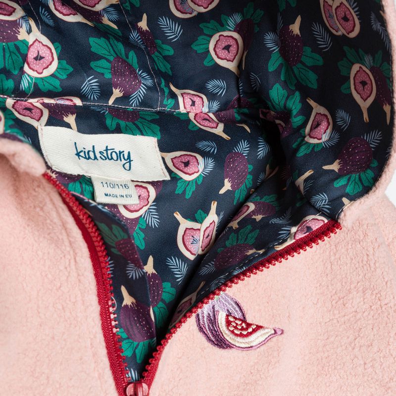 Детска поларена блуза KID STORY Teddy dusty pink 3